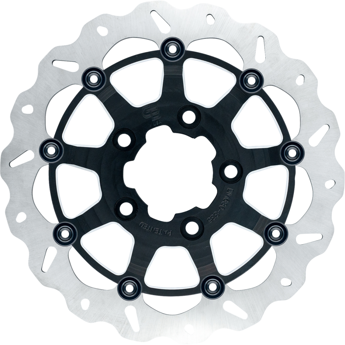 GBRAKES Oversize Wave Front Brake Rotor 13in - Machined Narrow band, radial mount - MetalCore Harley Supply