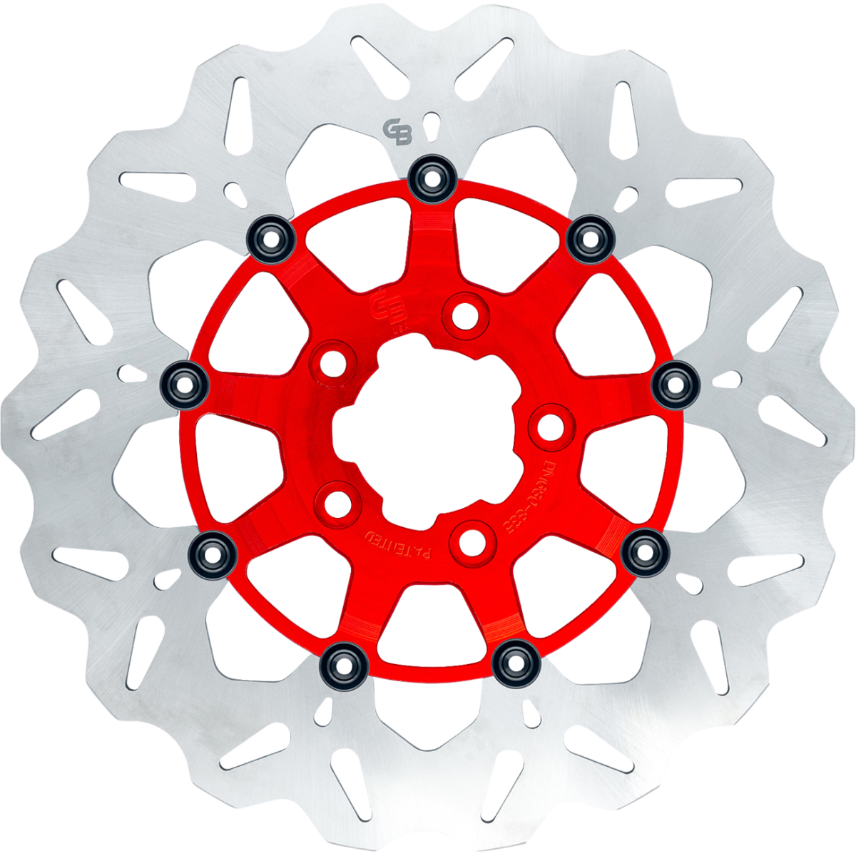 GBRAKES Stainless Front Brake Rotor '00-'14 - Red - MetalCore Harley Supply