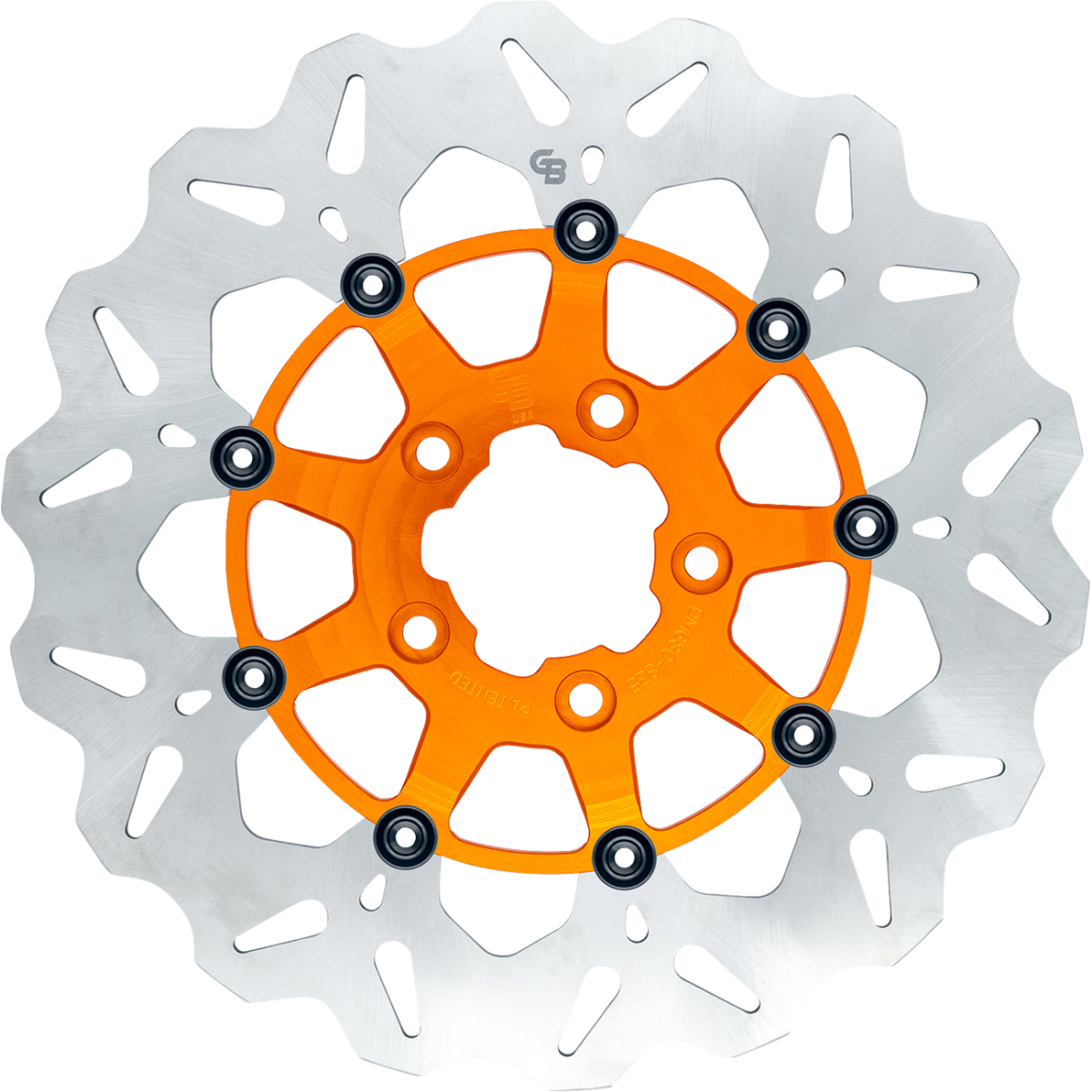 GBRAKES Stainless Front Brake Rotor '00-'14 - Orange - MetalCore Harley Supply