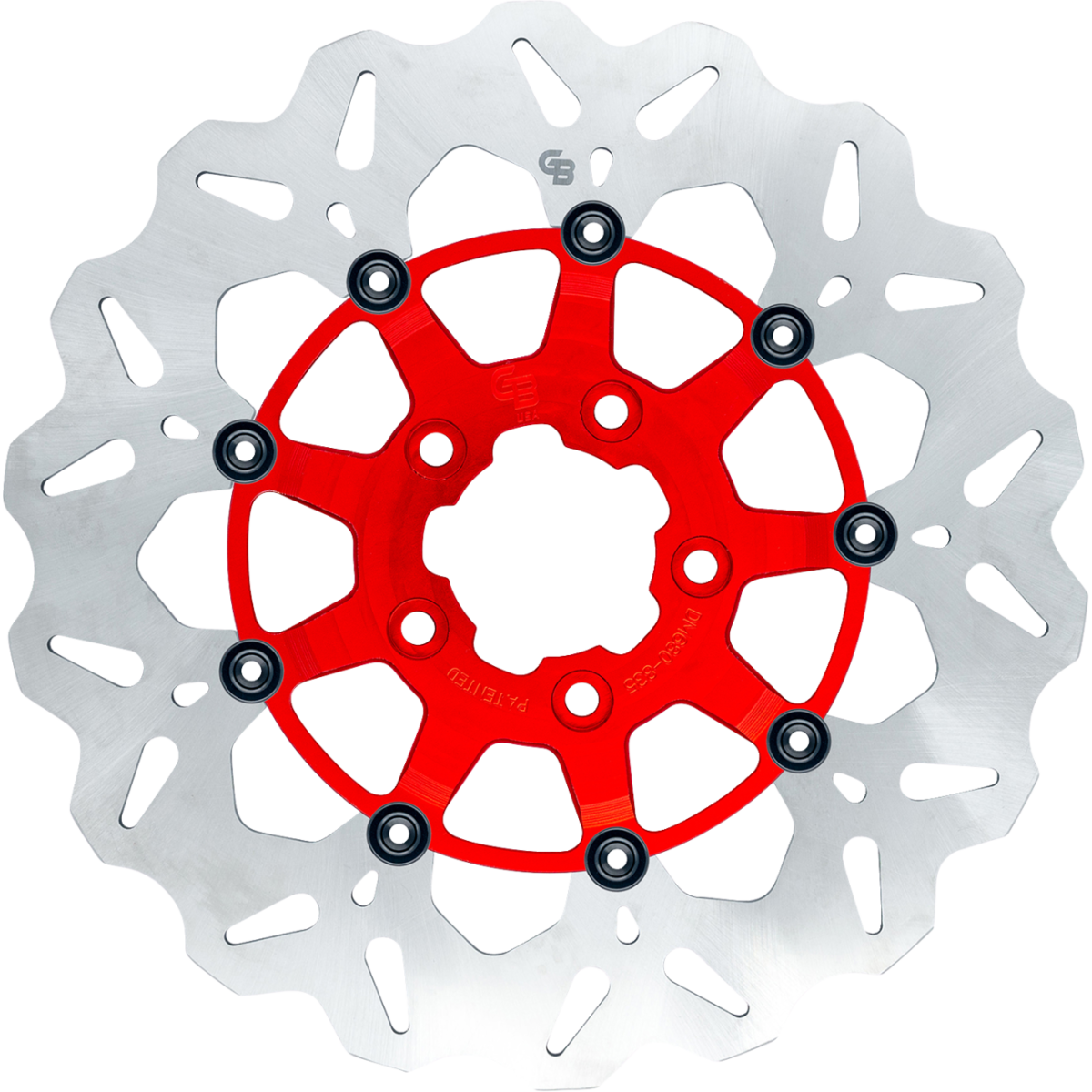 GBRAKES Stainless Rear Brake Rotor '09-'16 - Red - MetalCore Harley Supply