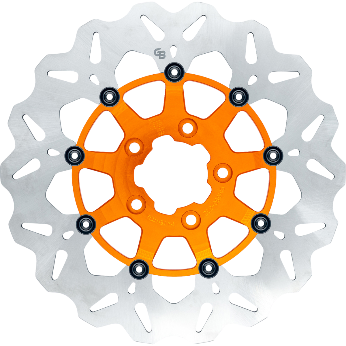 GBRAKES Stainless Rear Brake Rotor '09-'16 - Orange - MetalCore Harley Supply