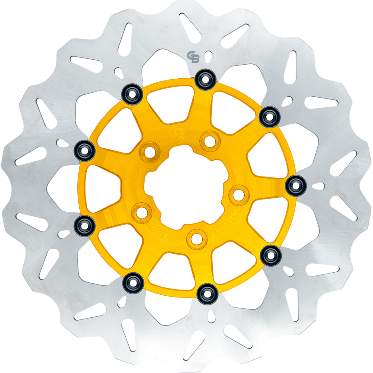 GBRAKES Oversize Wave Front Brake Rotor 12.5in - Gold - MetalCore Harley Supply