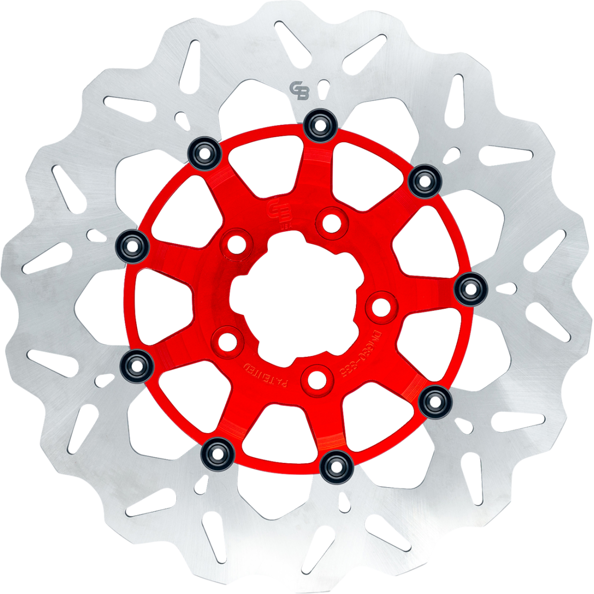GBRAKES Oversize Wave Front Brake Rotor 12.5in - Red - MetalCore Harley Supply