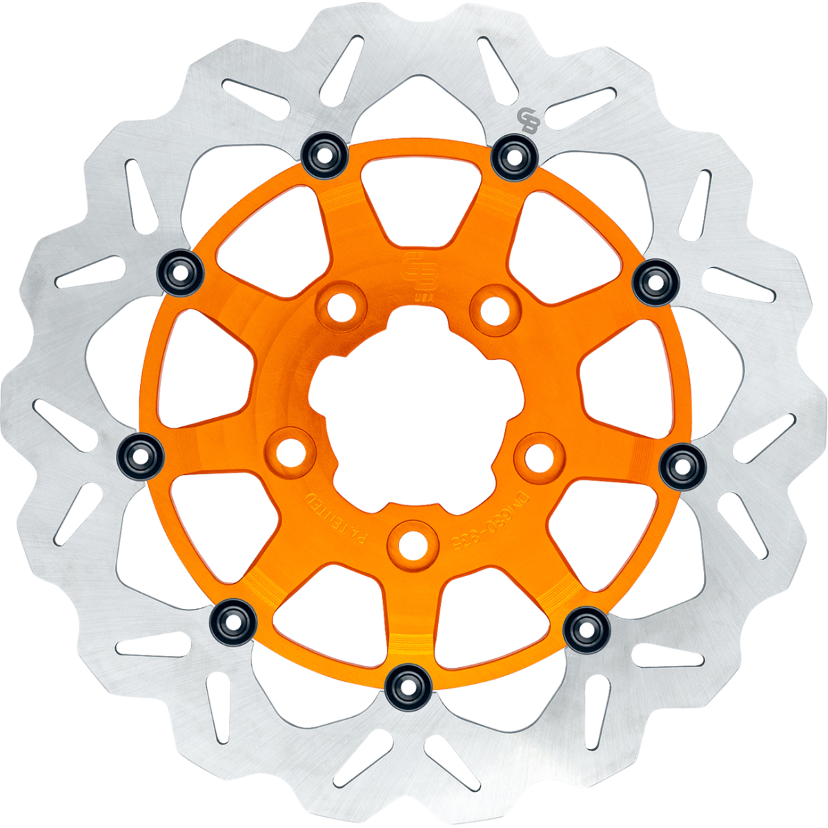 GBRAKES Oversize Wave Front Brake Rotor 13in - Orange Standard - MetalCore Harley Supply
