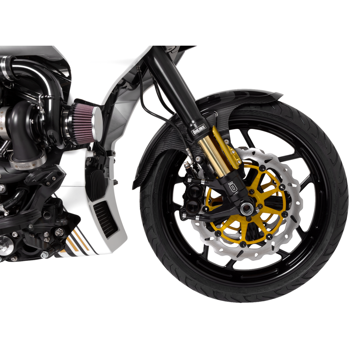 GBRAKES Oversize Wave Front Brake Rotor 13in - Gold Narrow band, radial mount View 2 - MetalCore Harley Supply