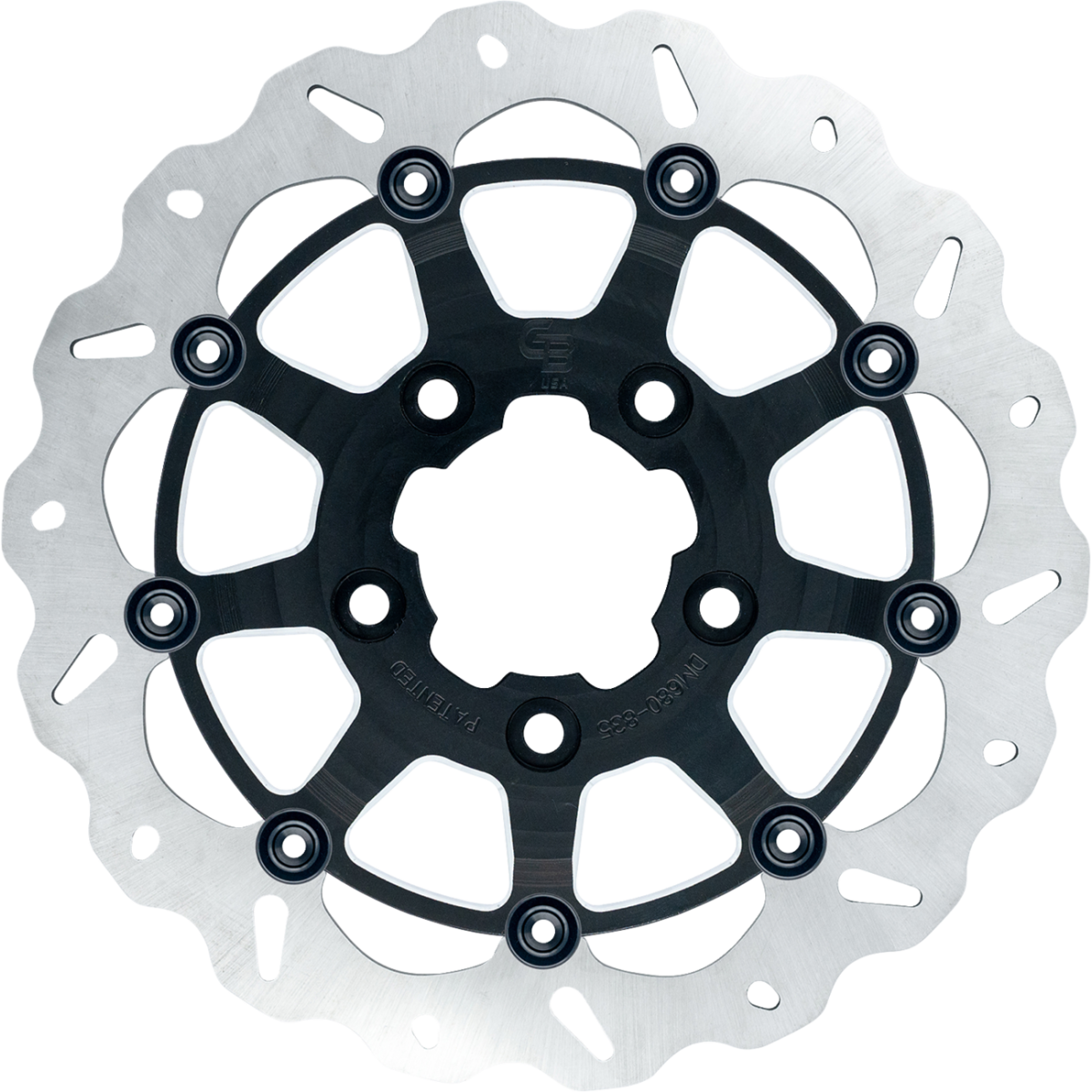 GBRAKES Oversize Wave Front Brake Rotor 13in - Contrast Cut Narrow band, radial mount - MetalCore Harley Supply