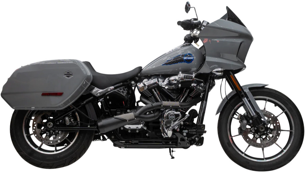 TRASK - Big Sexy 2:1 Exhaust - Black Stainless - MetalCore Harley Supply