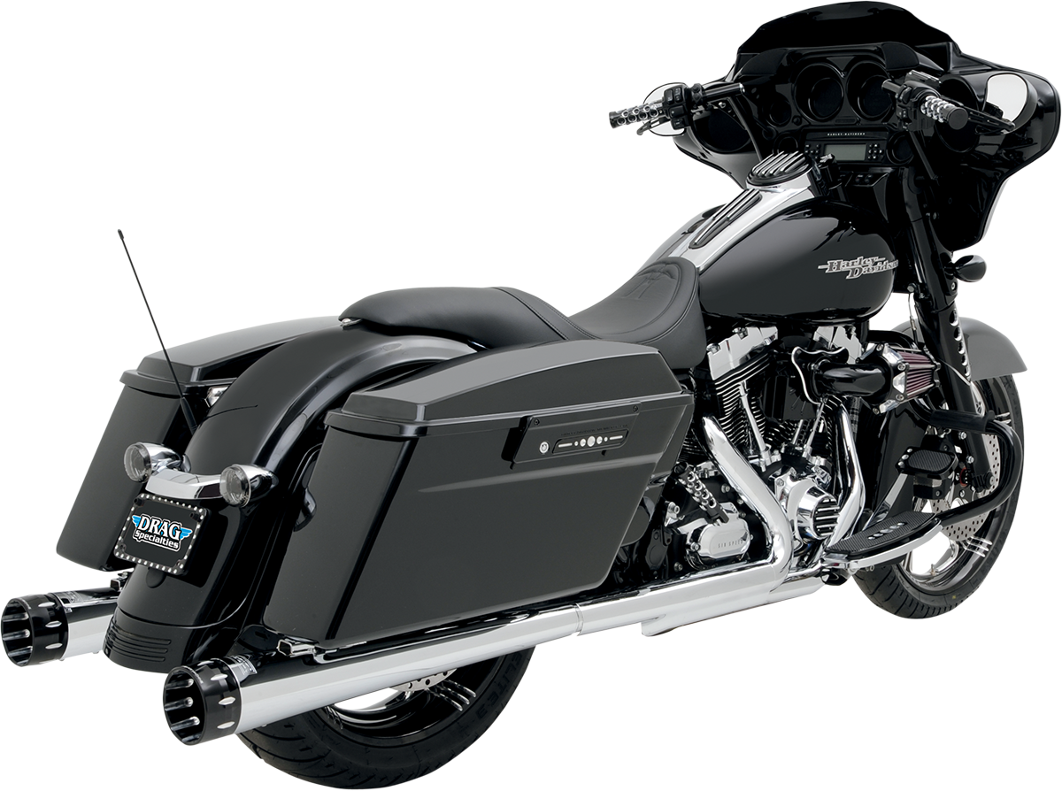Megaphone Slip-On Mufflers - Chrome/Polished - Tapered - Performance Baffle