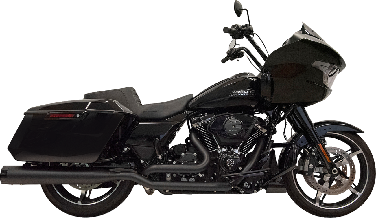 4-1/2" Straight Can Slip-On Mufflers - Black with Black End Cap