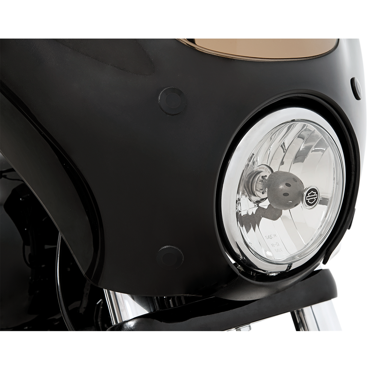 MEMPHIS SHADES - Headlight Extension Block - 3/4" block Black View 2 - MetalCore Harley Supply