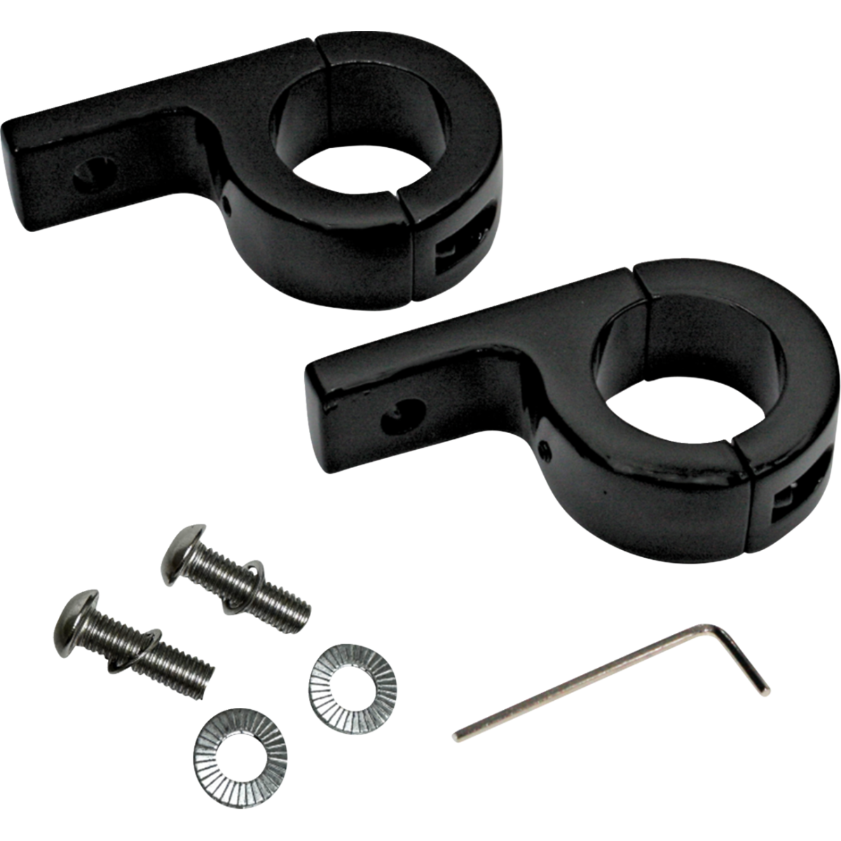 CUSTOM DYNAMICS - P-Clamp Fog Light Mount Kits / Engine Guard Mount - Gloss Black - MetalCore Harley Supply