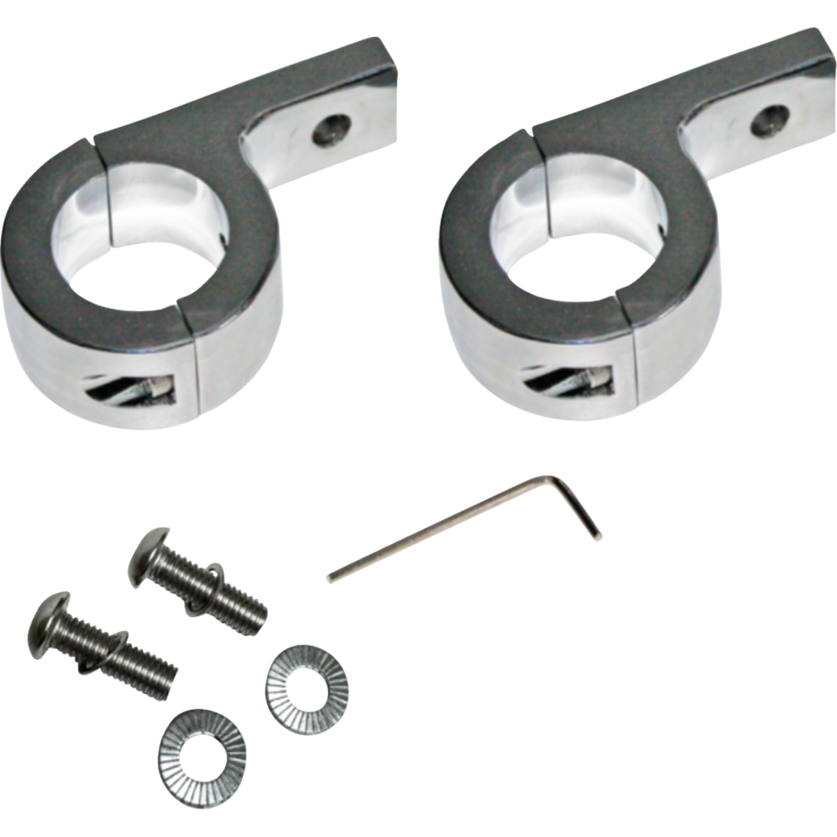 CUSTOM DYNAMICS - P-Clamp Fog Light Mount Kits / Engine Guard Mount - Chrome - MetalCore Harley Supply