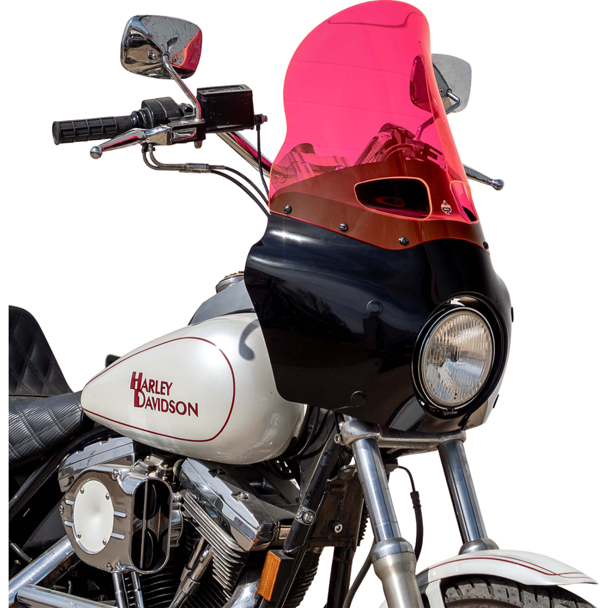 KLOCK WERKS - Ice Flare Windshield - Pink Ice - Memphis Shades Road Warrior Fairing - MetalCore Harley Supply - View 3
