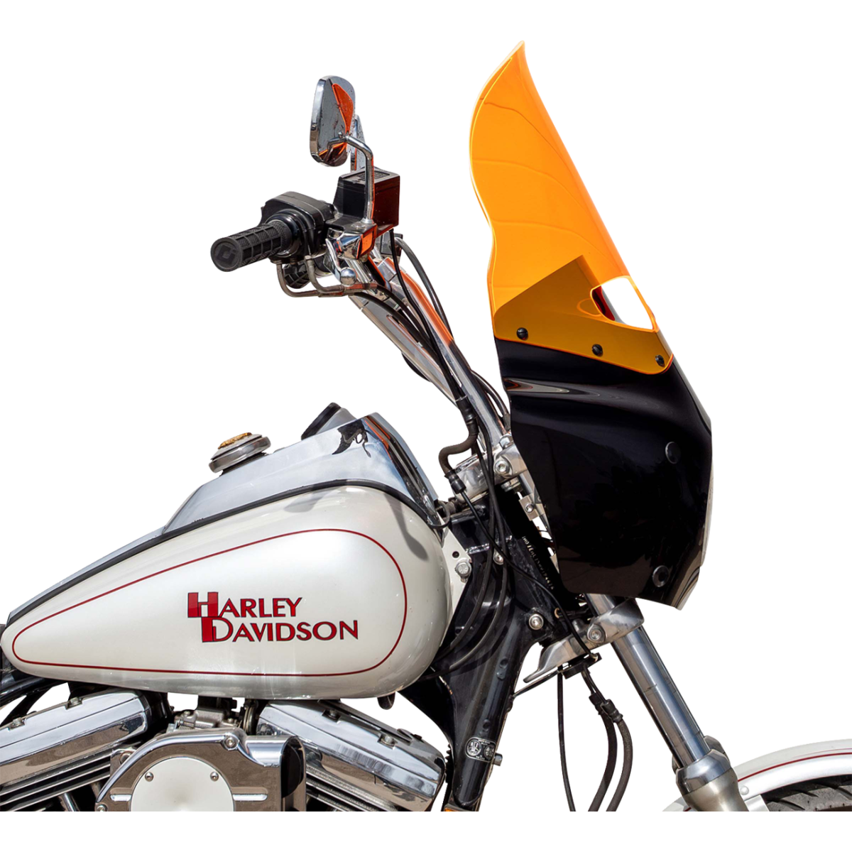 KLOCK WERKS - Ice Flare Windshield - Orange Ice - Memphis Shades Road Warrior Fairing - MetalCore Harley Supply - View 4