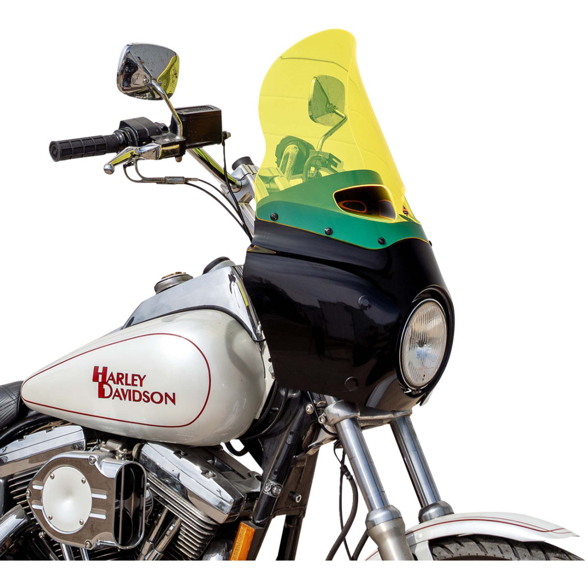 KLOCK WERKS - Ice Flare Windshield - Yellow Ice - Memphis Shades Road Warrior Fairing - MetalCore Harley Supply - View 3