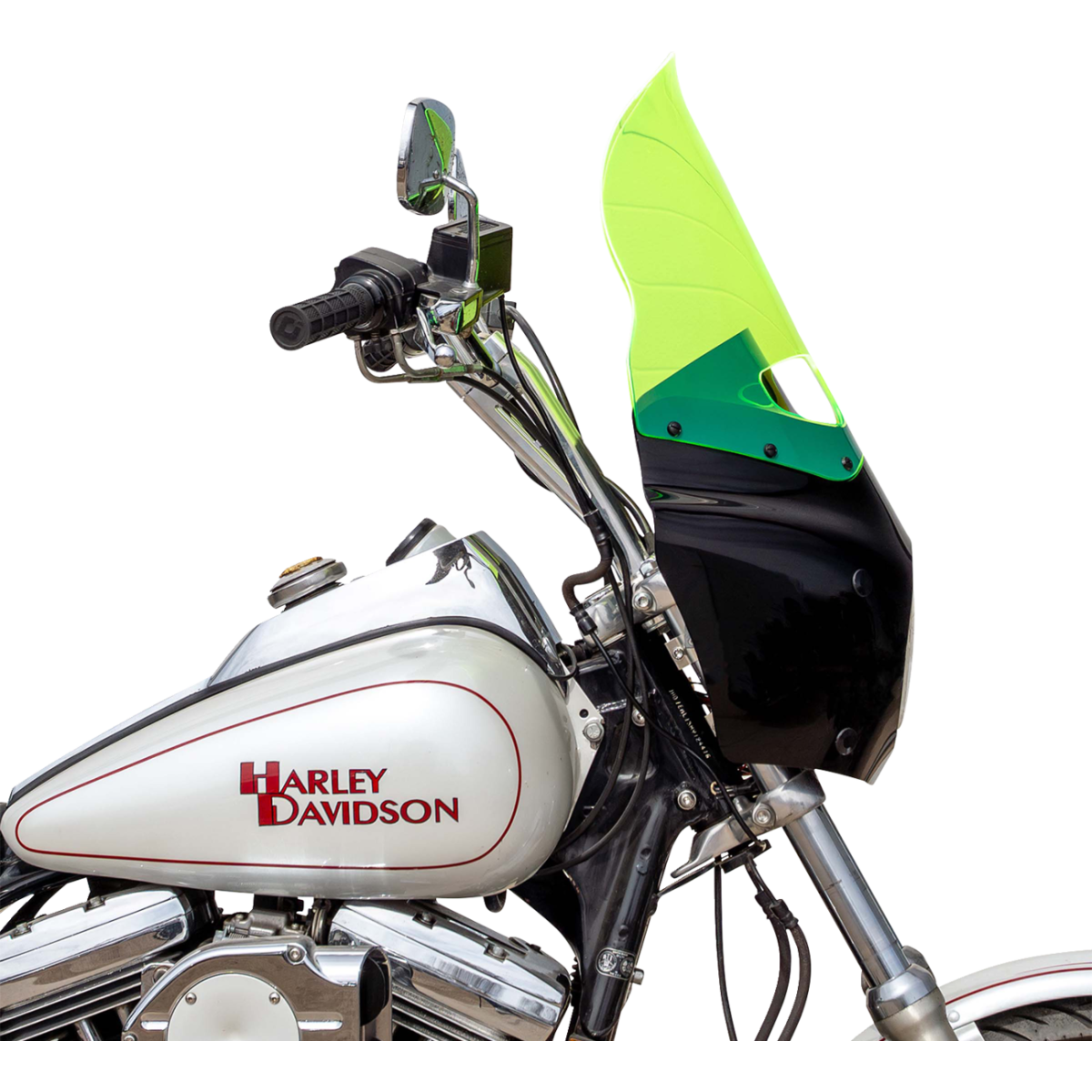 KLOCK WERKS - Ice Flare Windshield - Green Ice - Memphis Shades Road Warrior Fairing - MetalCore Harley Supply - View 4