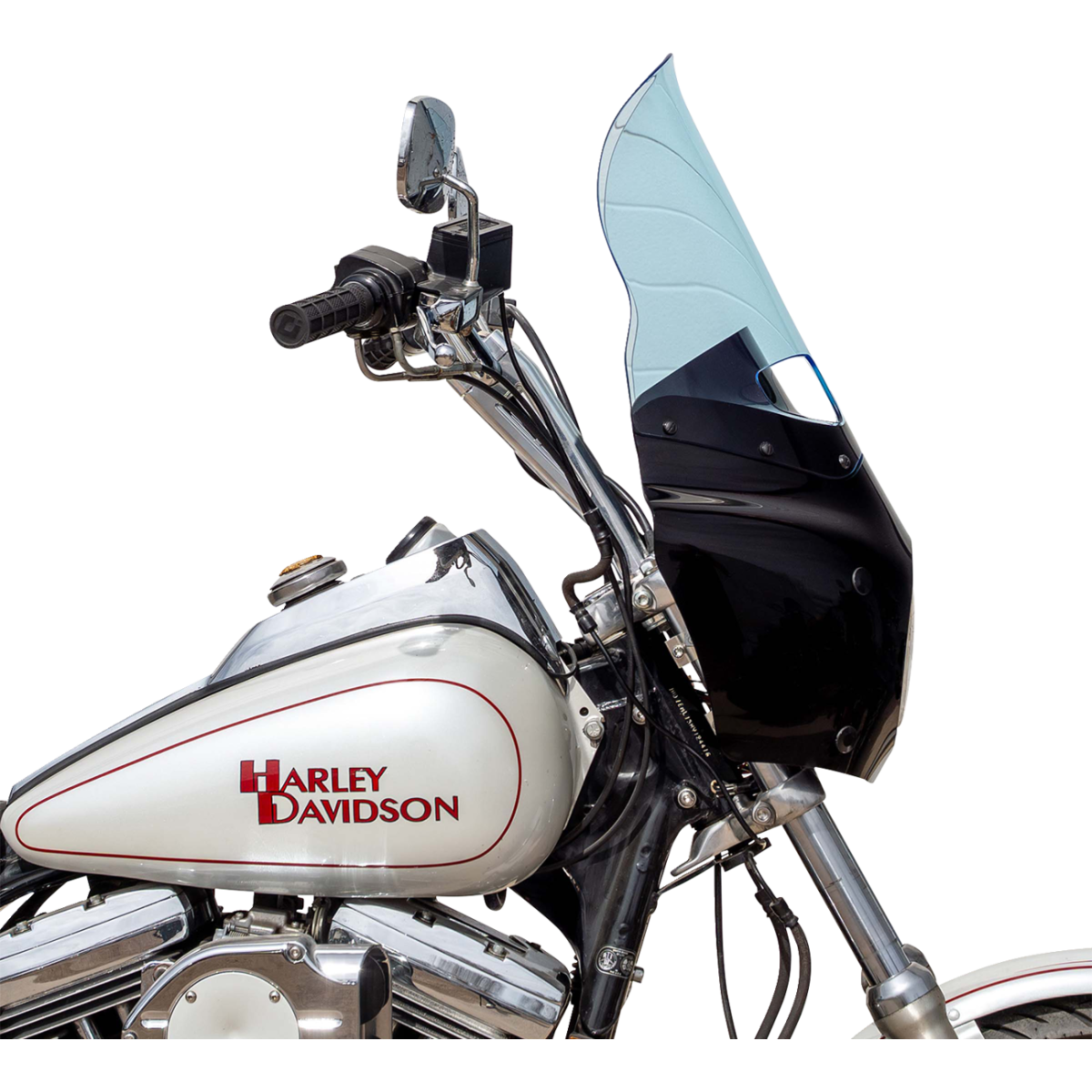 KLOCK WERKS - Ice Flare Windshield - Blue Ice - Memphis Shades Road Warrior Fairing - MetalCore Harley Supply - View 4