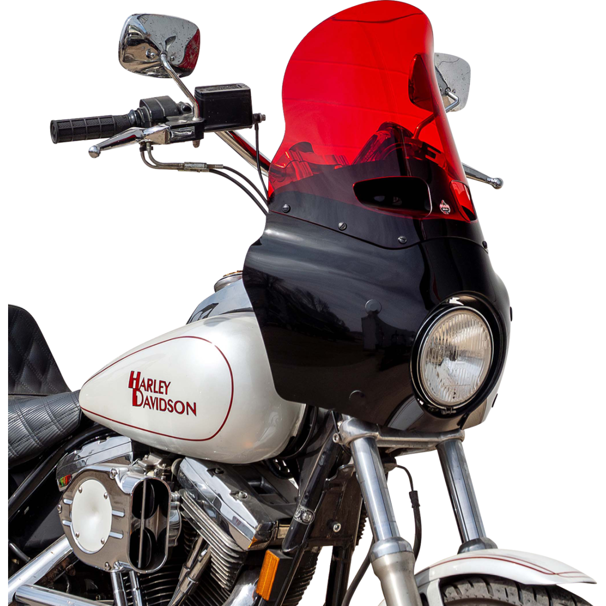 KLOCK WERKS - Kolor Flare Windshield - Red - Memphis Shades Road Warrior Fairing - MetalCore Harley Supply - View 3