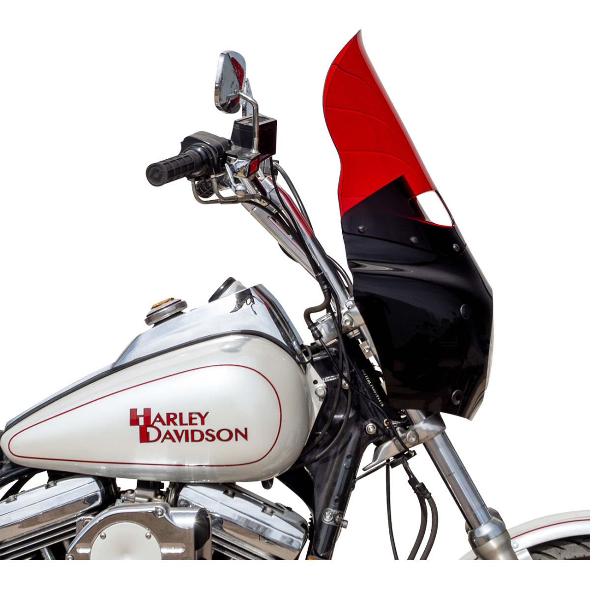KLOCK WERKS - Kolor Flare Windshield - Red - Memphis Shades Road Warrior Fairing - MetalCore Harley Supply - View 4