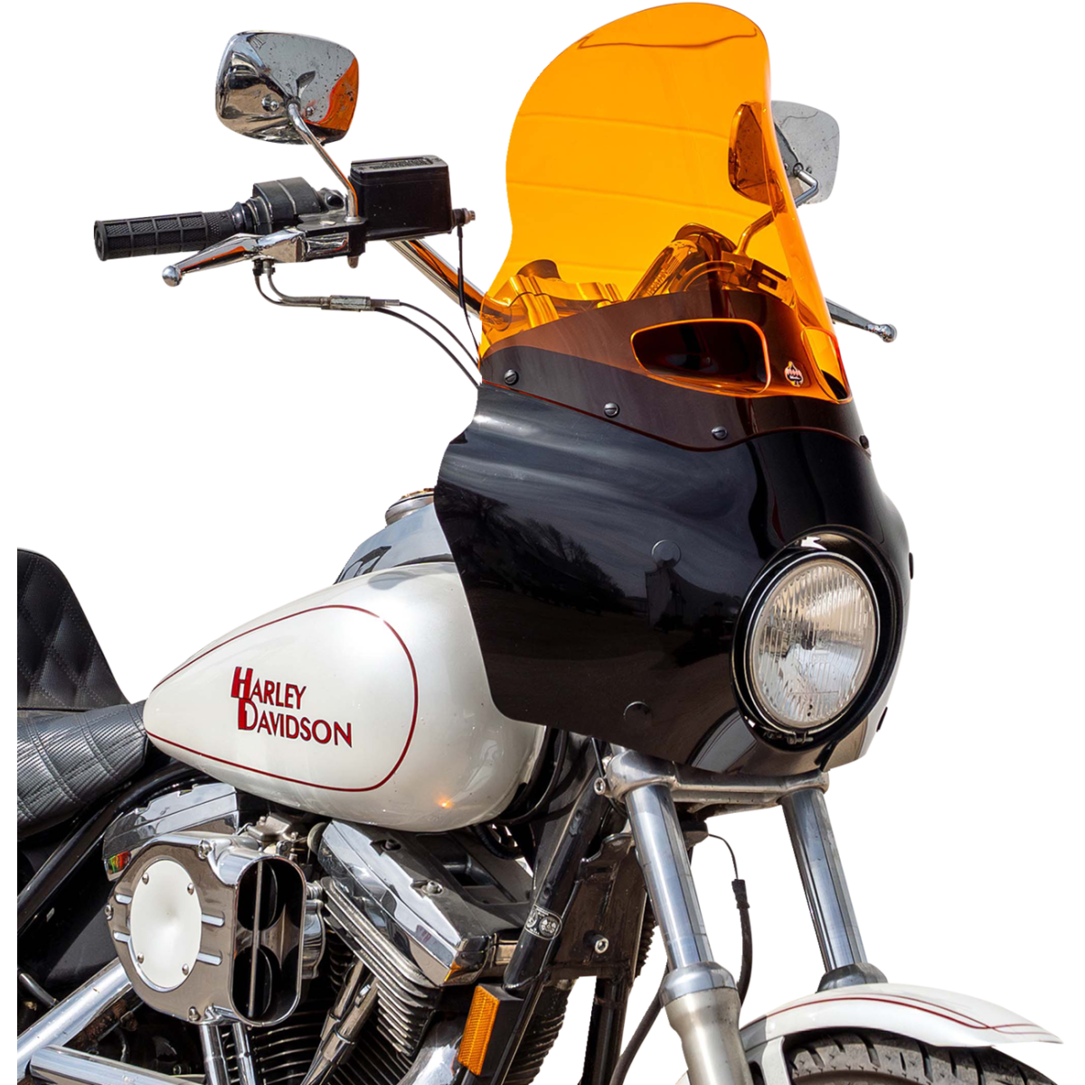 KLOCK WERKS - Kolor Flare Windshield - Orange - Memphis Shades Road Warrior Fairing - MetalCore Harley Supply - View 3