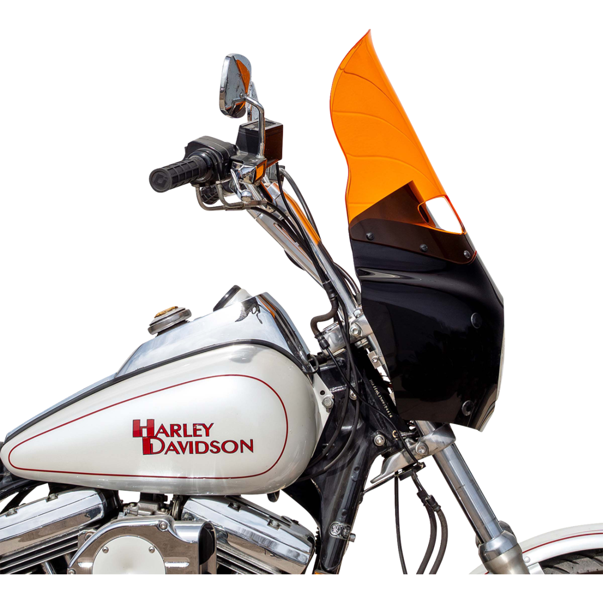 KLOCK WERKS - Kolor Flare Windshield - Orange - Memphis Shades Road Warrior Fairing - MetalCore Harley Supply - View 4