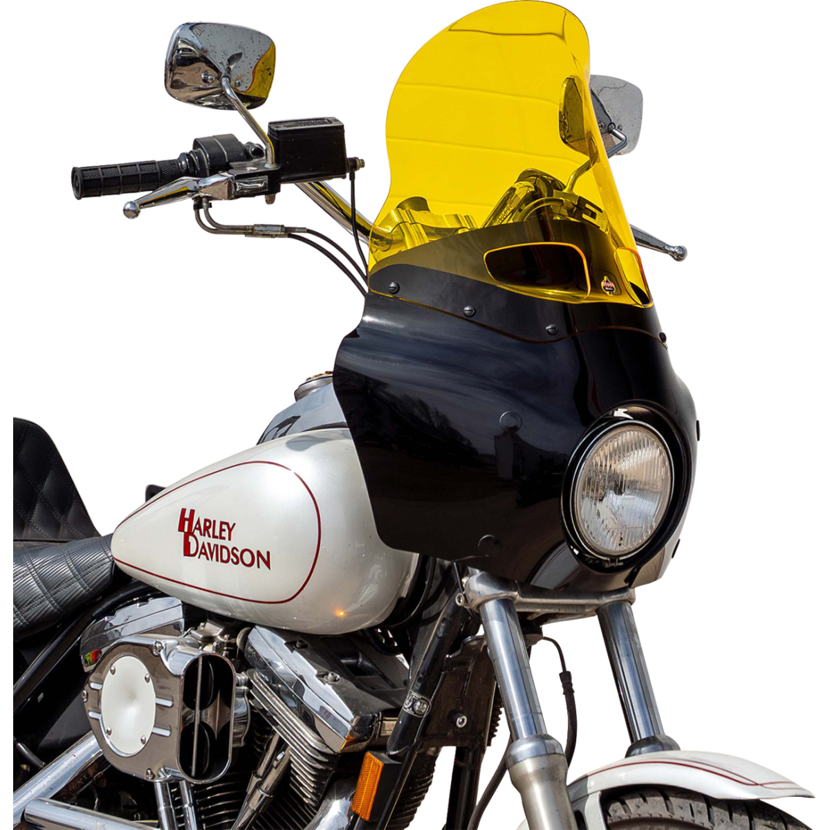 KLOCK WERKS - Kolor Flare Windshield - Yellow - Memphis Shades Road Warrior Fairing - MetalCore Harley Supply - View 4