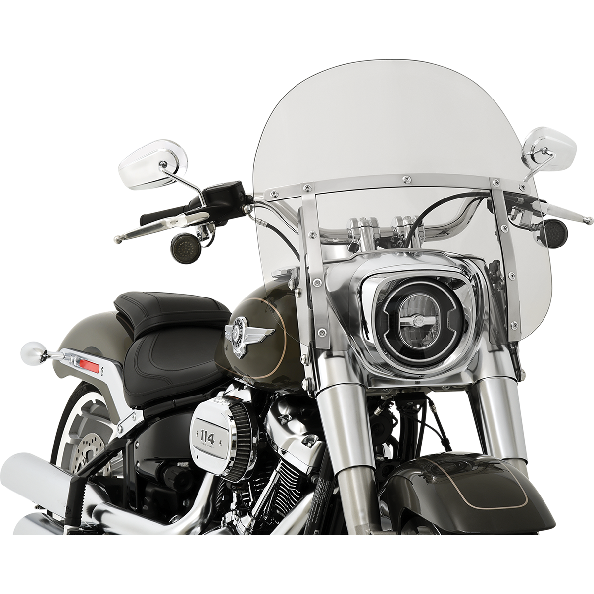 MEMPHIS SHADES - Memphis Fats Windshield M8 Fat Boy - 15" - Solar - MetalCore Harley Supply - View 2