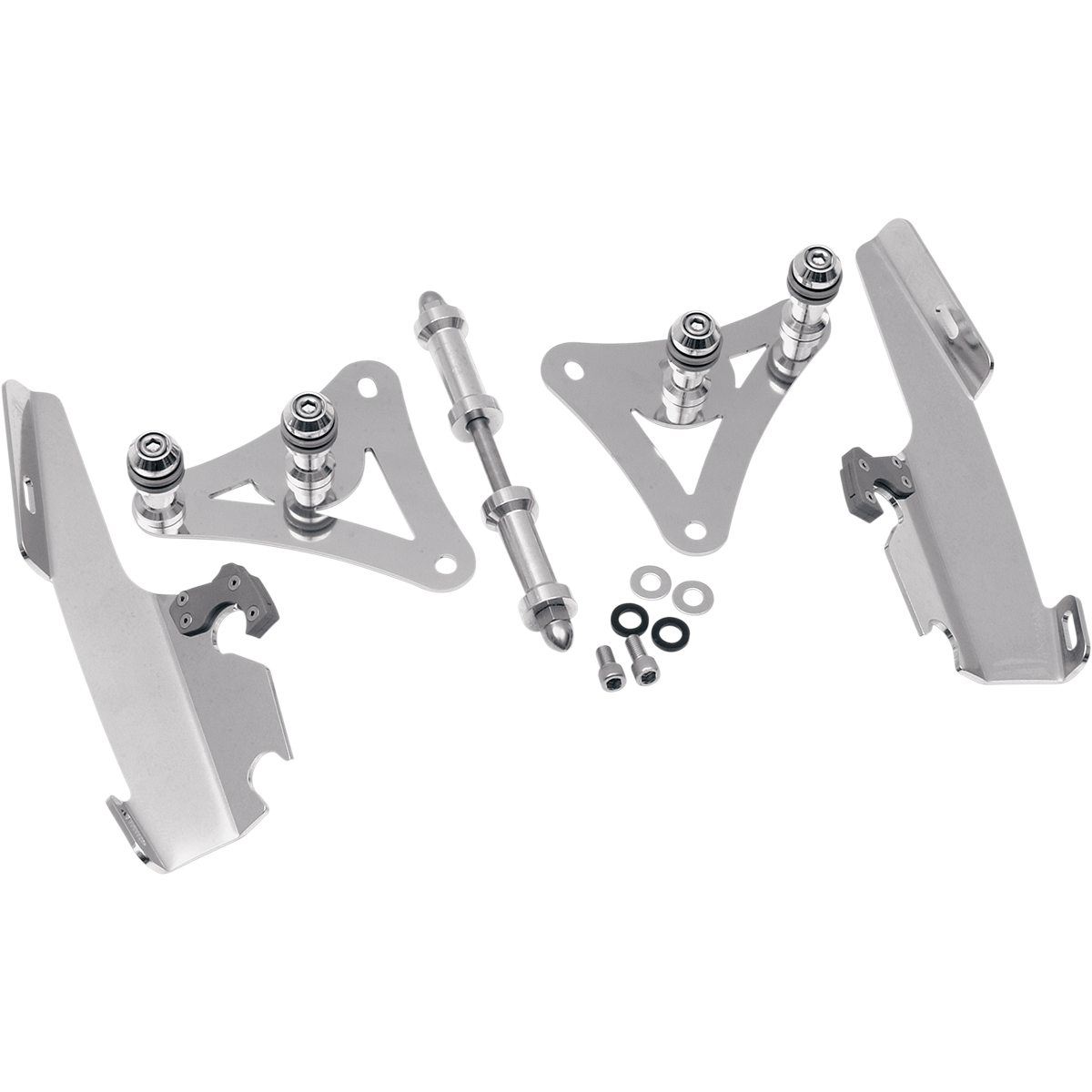 MEMPHIS SHADES - Fats and Slim Trigger-Lock Mount Kit - 88-07 FLSTSC/FXSTS Springer - Polished - MetalCore Harley Supply