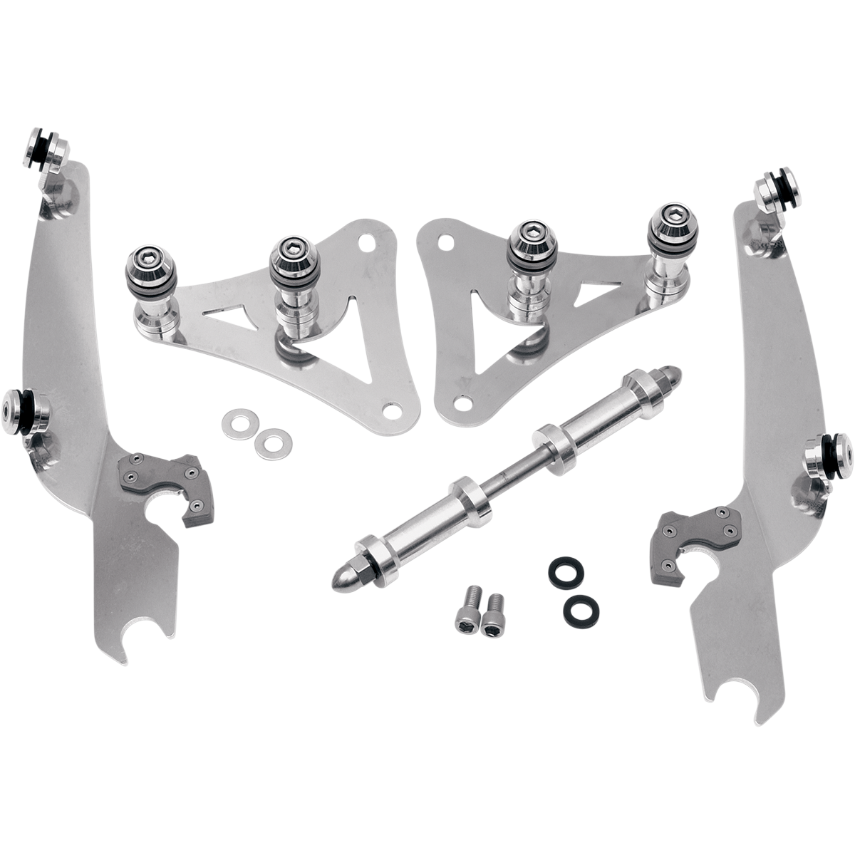 MEMPHIS SHADES - Sportshield Trigger-Lock Mount Kit - 88-07 FLSTSC/FXSTS Springer - Polished - MetalCore Harley Supply