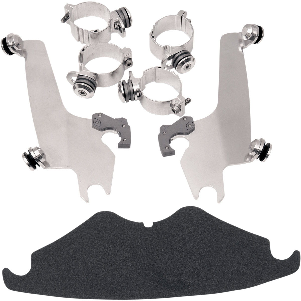 MEMPHIS SHADES - Sportshield Trigger-Lock Mount Kit - 02-11 VRSCA/B except VRSCR - Polished - MetalCore Harley Supply