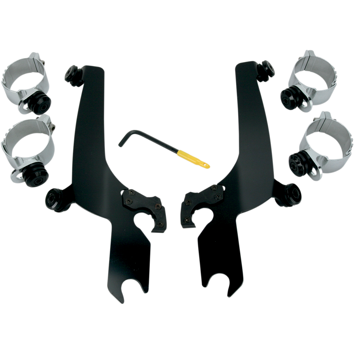 MEMPHIS SHADES - Sportshield Trigger-Lock Mount Kit - 13-17 FXSB, 06-17 FXDWG - Black - MetalCore Harley Supply