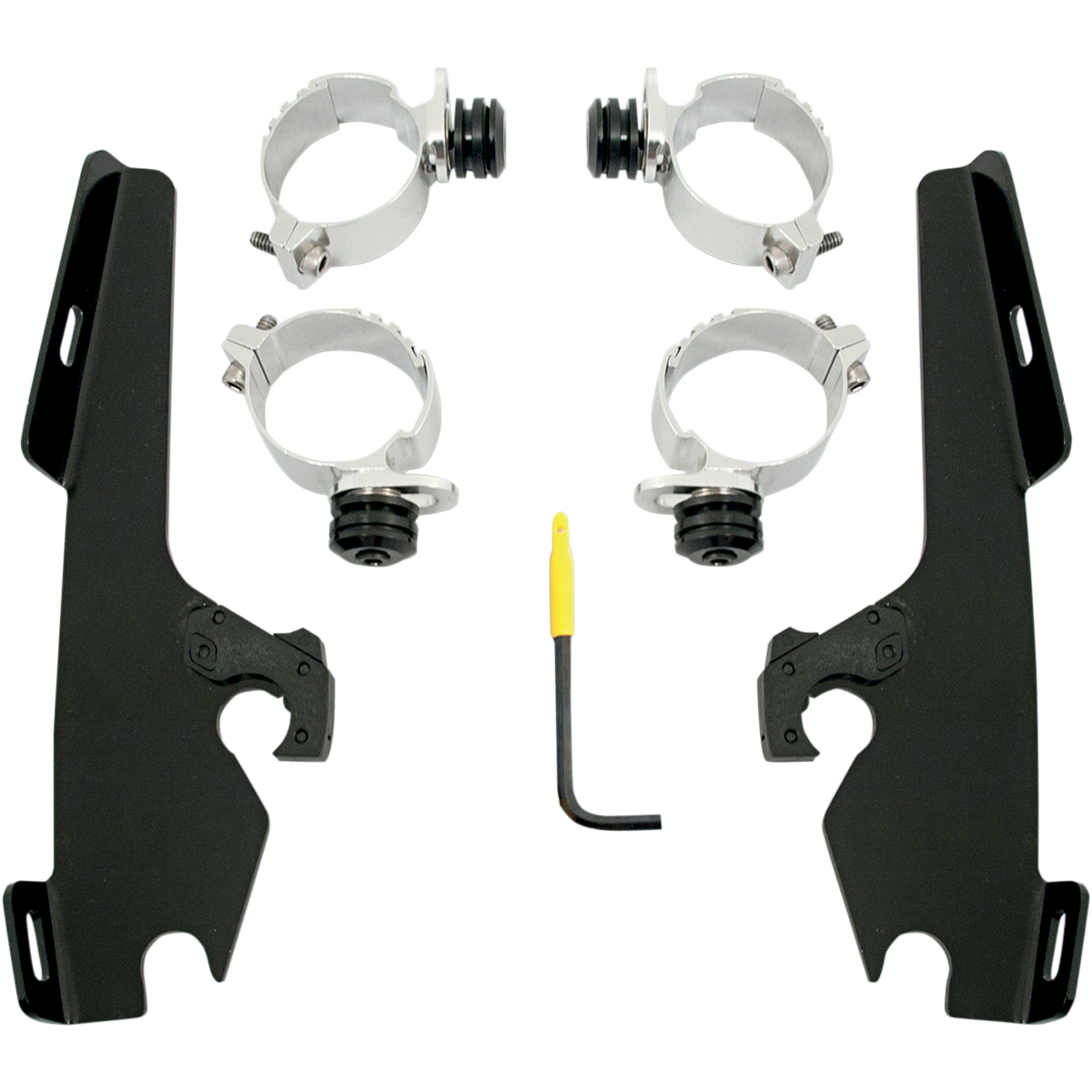 MEMPHIS SHADES - Fats and Slim Trigger-Lock Mount Kit - 13-17 FXSB, 06-17 FXDWG, 08-17 FXDF - Black - MetalCore Harley Supply