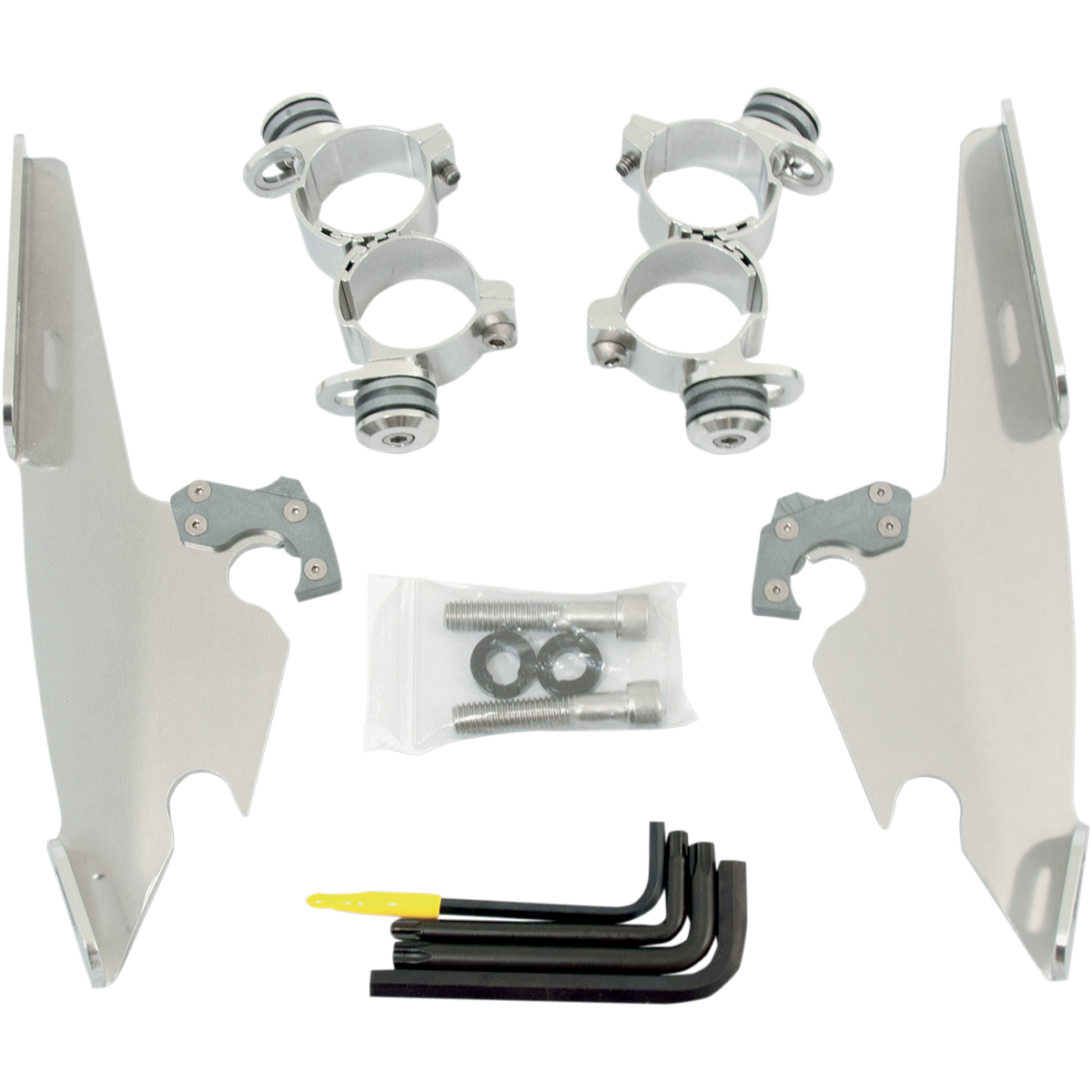 MEMPHIS SHADES - Fats and Slim Trigger-Lock Mount Kit - 10-15 XL1200X - Polished - MetalCore Harley Supply