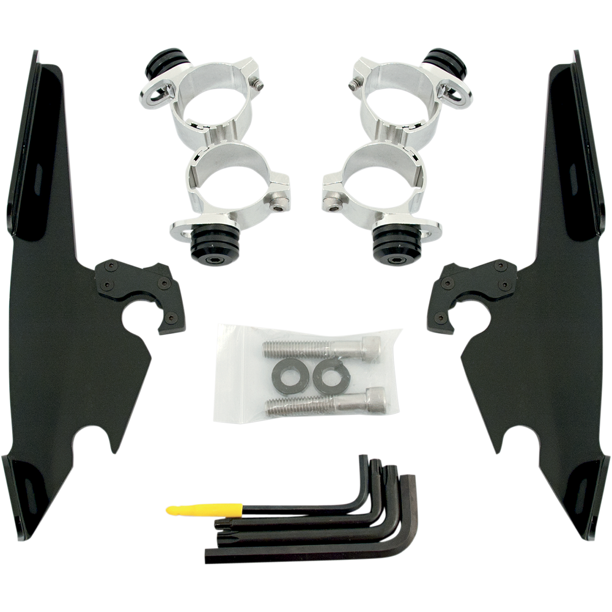 MEMPHIS SHADES - Fats and Slim Trigger-Lock Mount Kit - 10-15 XL1200X - Black - MetalCore Harley Supply