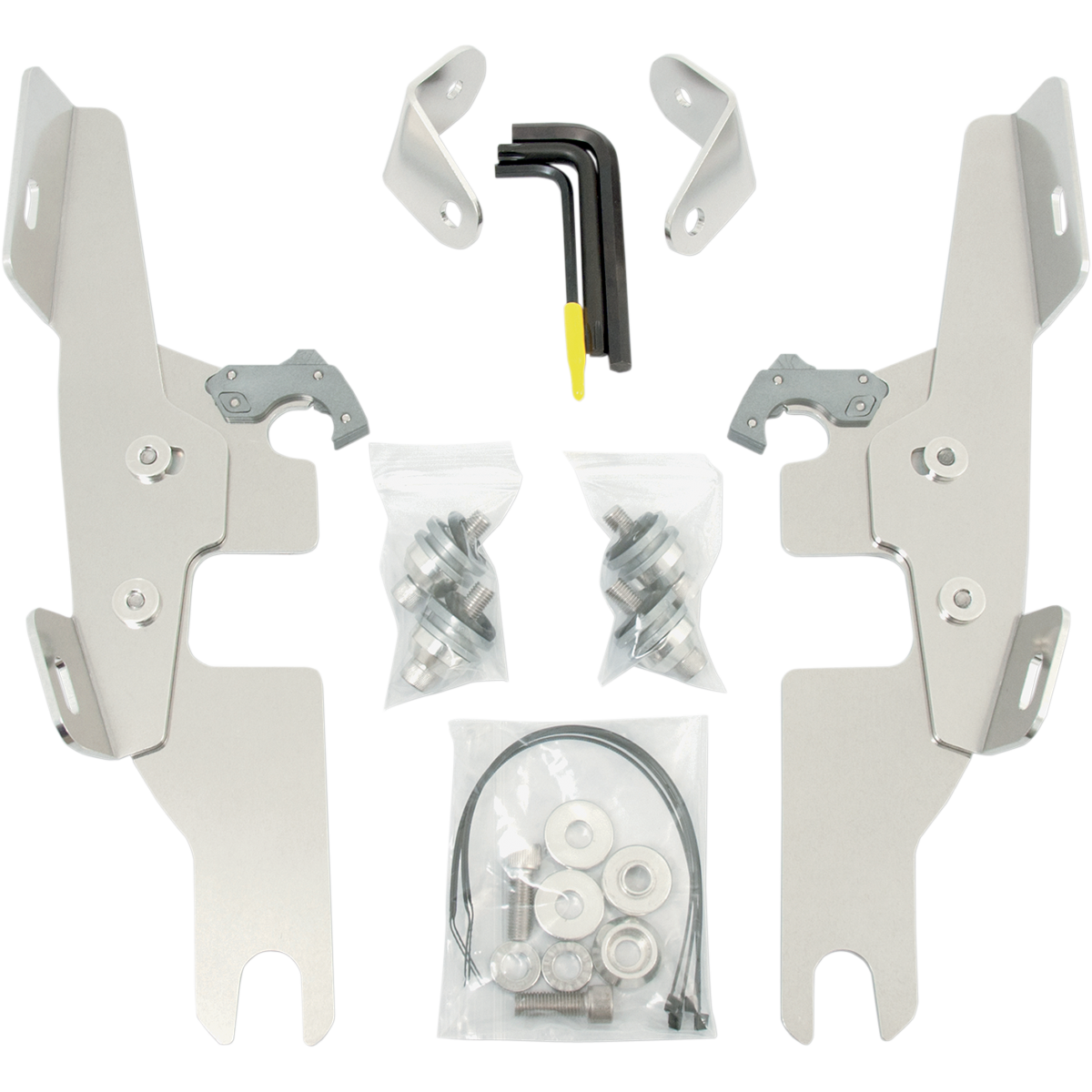 MEMPHIS SHADES - Batwing Trigger-Lock Mount Kit - '12-'16 FLD Polished - MetalCore Harley Supply