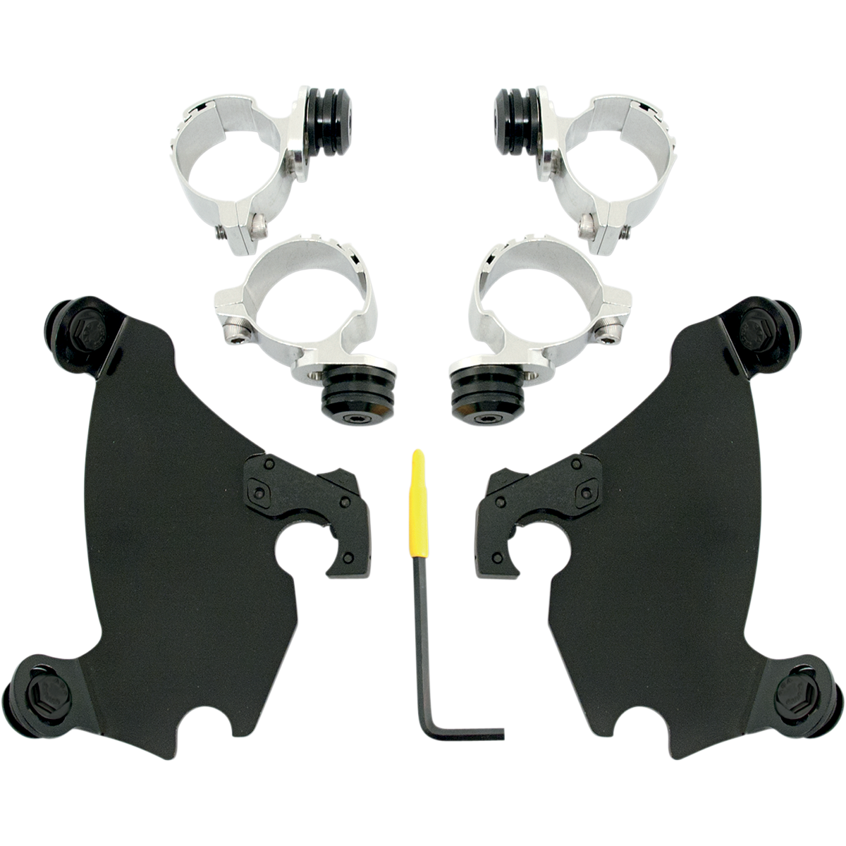 MEMPHIS SHADES - Gauntlet Trigger-Lock Mount Kit - '18-'25 FXBB/FXBBS, '06-'17 FXD/FXDC/FXDB/FXDI35, '06-'09 FXDL Polished Vi
