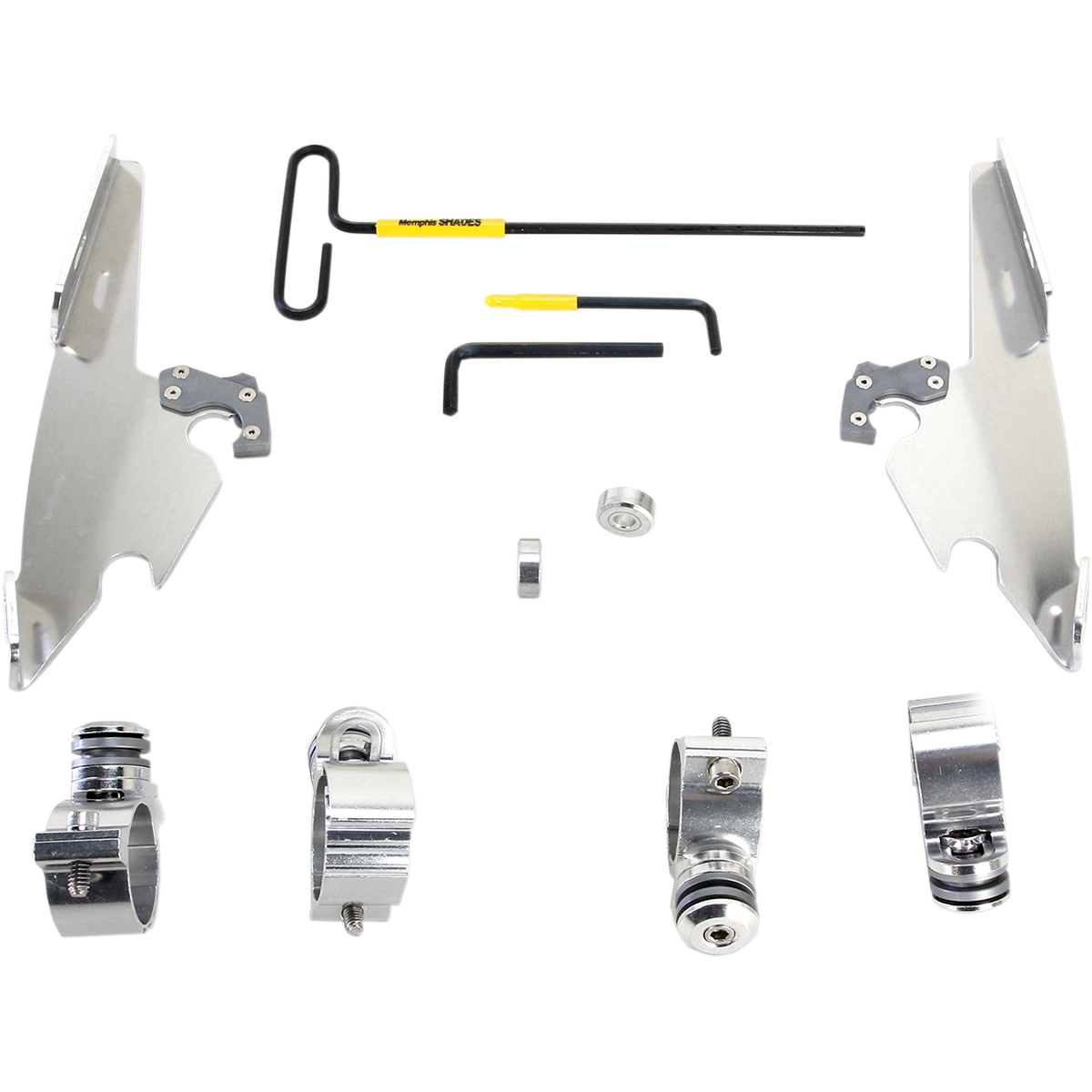 MEMPHIS SHADES - Batwing Trigger-Lock Mount Kit - '11-'19 XL1200C Polished - MetalCore Harley Supply