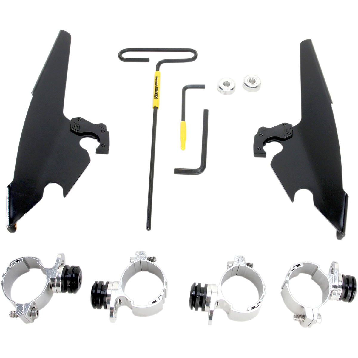 MEMPHIS SHADES - Batwing Trigger-Lock Mount Kit - '11-'19 XL1200C Black - MetalCore Harley Supply