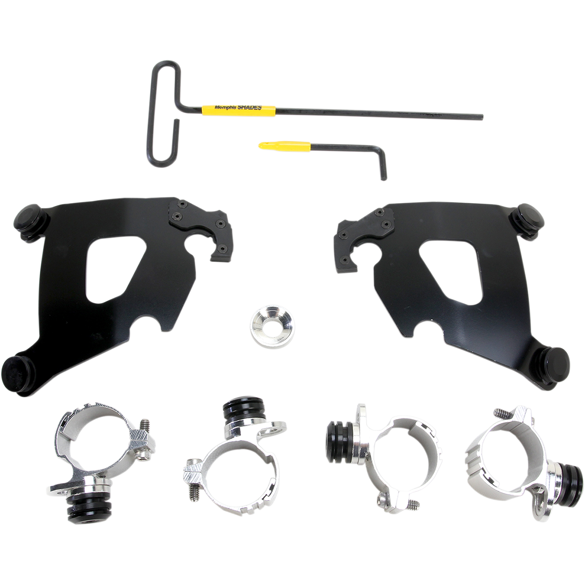 MEMPHIS SHADES - Cafe Trigger-Lock Mount Kit - '11-'21 XL883L and '14-'17 XL1200T Black - MetalCore Harley Supply