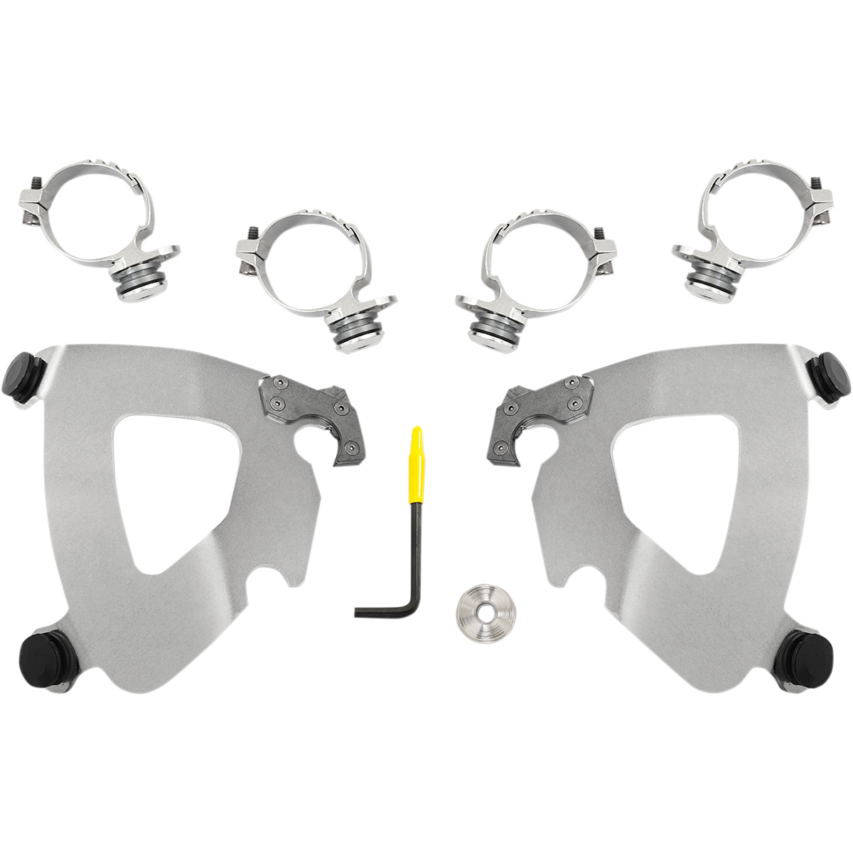 MEMPHIS SHADES - Gauntlet Trigger-Lock Mount Kit - '14-'17 FXDL (except FXDLS) Polished - MetalCore Harley Supply