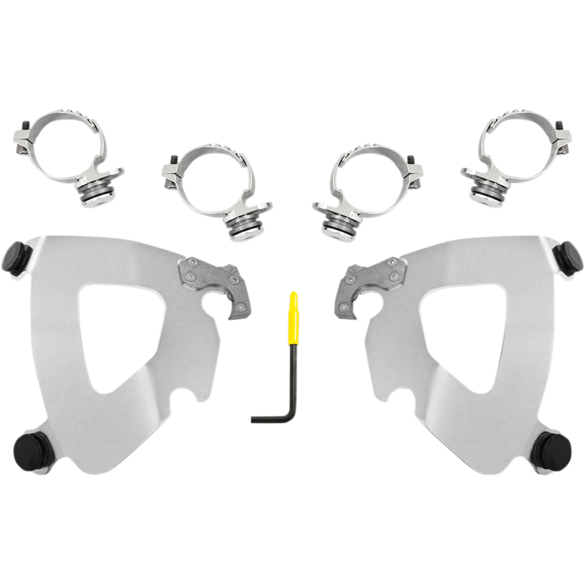 MEMPHIS SHADES - Gauntlet Trigger-Lock Mount Kit - '18-'20 FXLR Polished - MetalCore Harley Supply