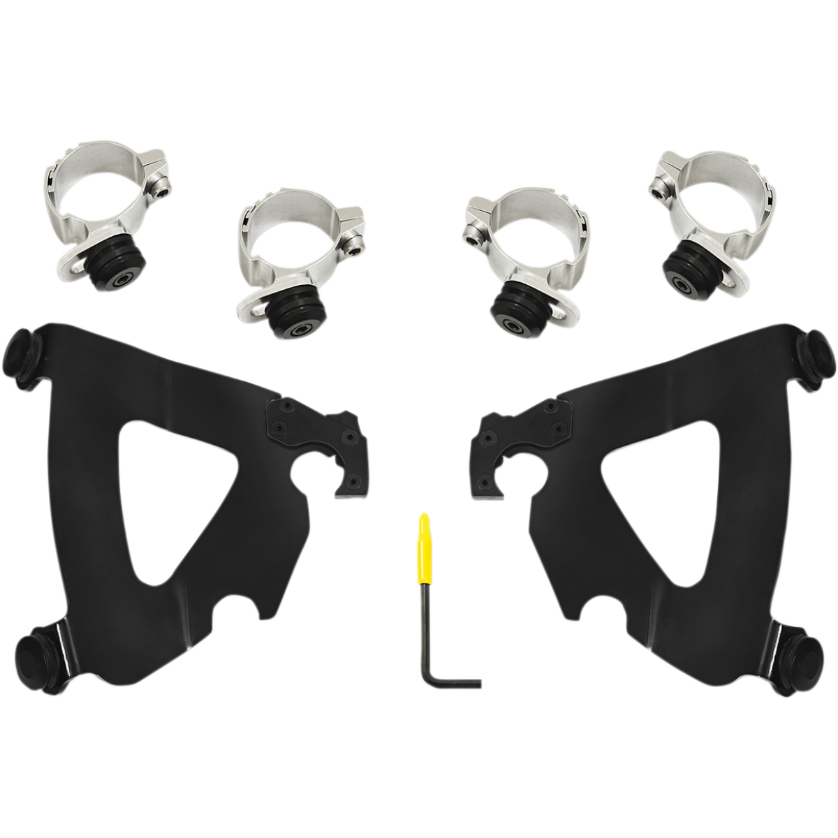 MEMPHIS SHADES - Road Warrior Trigger-Lock Mount Kit - '91-'05 FXD/FXDL/FXDX, '86-'10 XL, '11-'21 XL883L, '09-'22 XL883N Blac