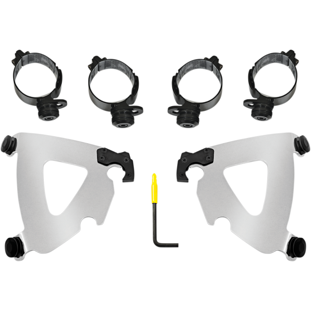 MEMPHIS SHADES - Road Warrior Trigger-Lock Mount Kit - '20-'24 FXLRS and '18-'24 FLSB Polished - MetalCore Harley Supply
