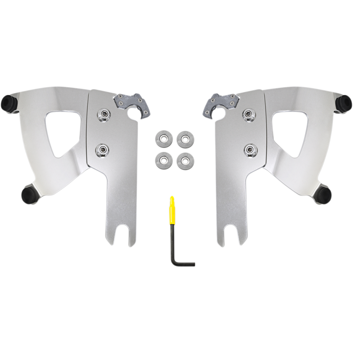 MEMPHIS SHADES - Road Warrior Trigger-Lock Mount Kit - '99-'22 FLHR/FLHRI/FLHRC/FLHRCI Polished - MetalCore Harley Supply