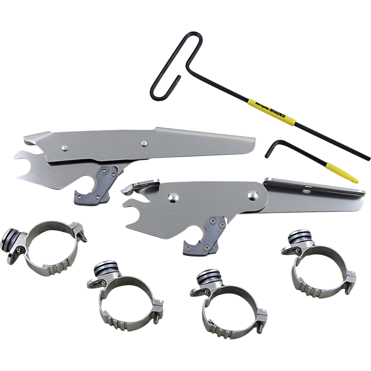 MEMPHIS SHADES - Batwing Trigger-Lock Mount Kit - '16-'22 XL1200X Polished - MetalCore Harley Supply