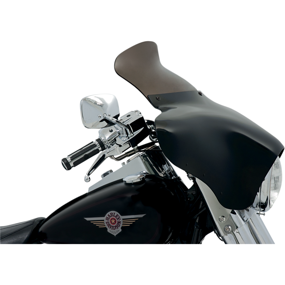 MEMPHIS SHADES - Batwing Spoiler Windshield - 9" Smoke View 2 - MetalCore Harley Supply