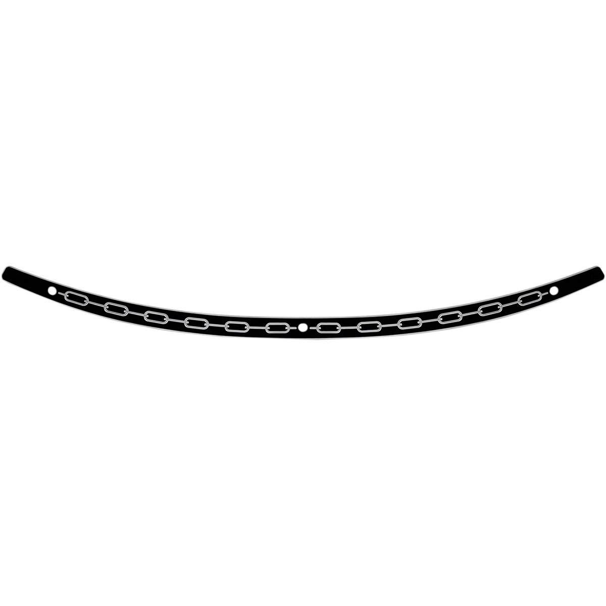 MEMPHIS SHADES - Stainless Steel Windshield Trim - '96-'13 Touring Chain Black contrast - MetalCore Harley Supply