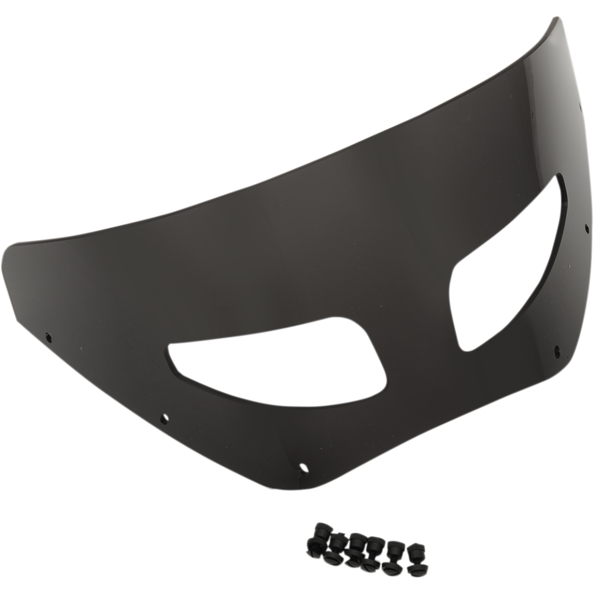 MEMPHIS SHADES - Road Warrior Windshield - 7" Dark black smoke Vented - MetalCore Harley Supply