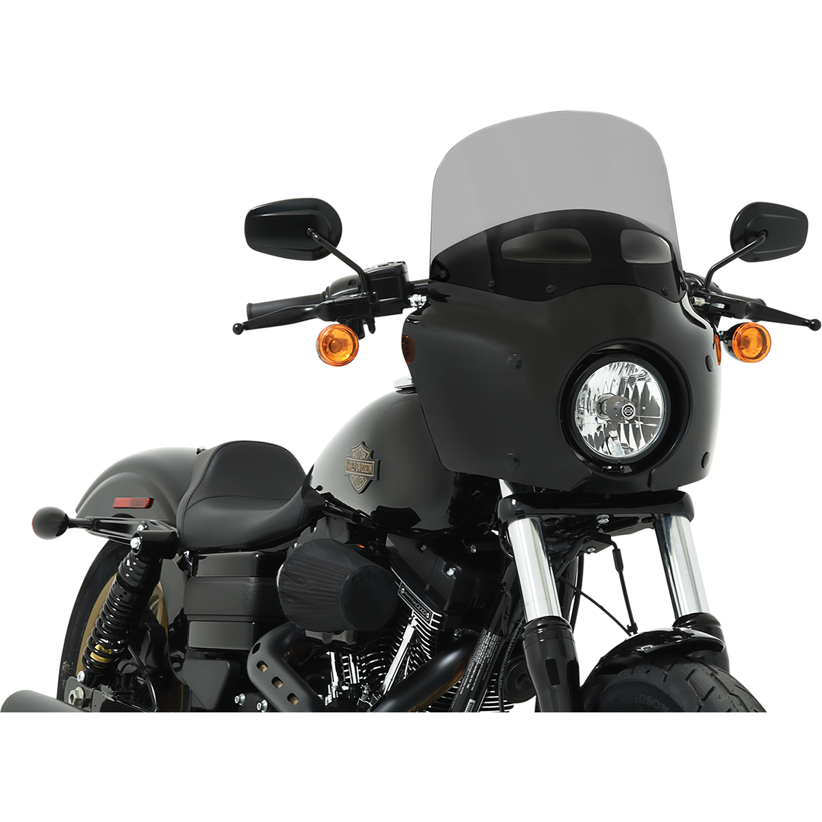 MEMPHIS SHADES - Road Warrior Windshield - 11" Black smoke Vented - MetalCore Harley Supply