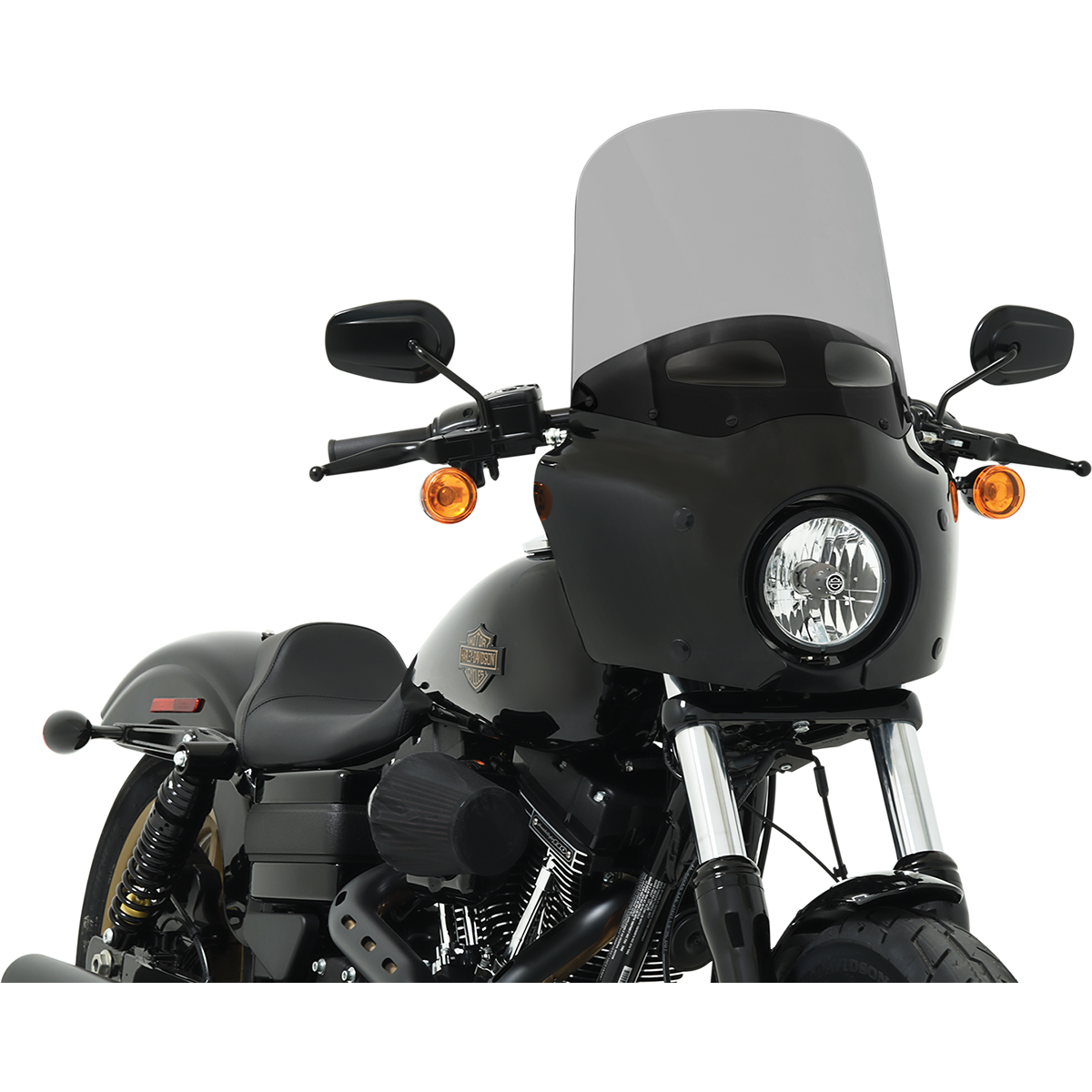 MEMPHIS SHADES - Road Warrior Windshield - 15" Black smoke Vented - MetalCore Harley Supply